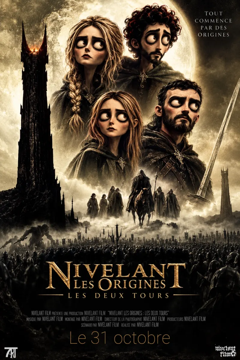 Affiche alternative de Nivelant, les origines : Les Deux Tours